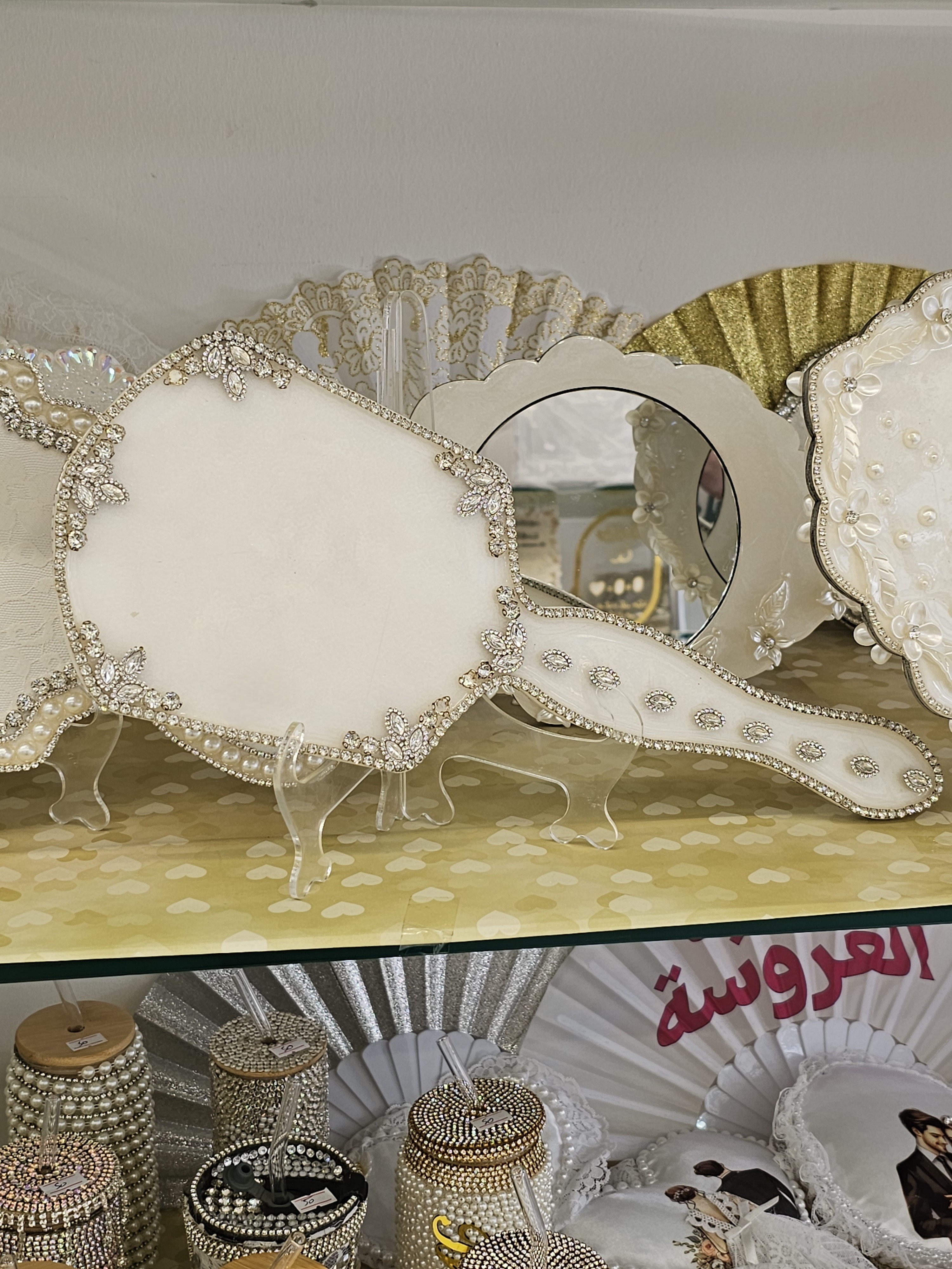 مراي اكريلاك ابيض مع ستراس وكرستال